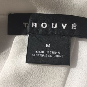 Trouve Tops - Trouve Sheer White Long Sleeve Top Trouve Tops - Trouve Sheer White Long Sleeve Top